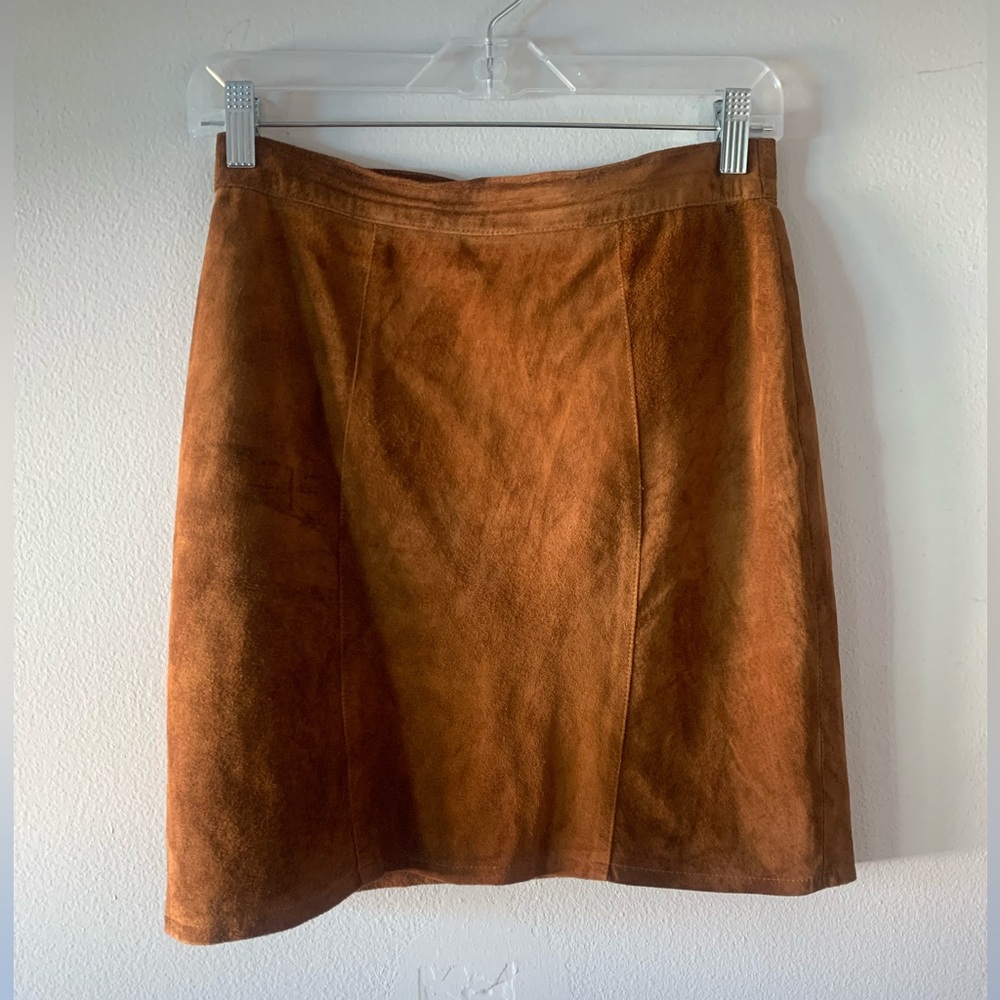 90s Suede Mini Skirt